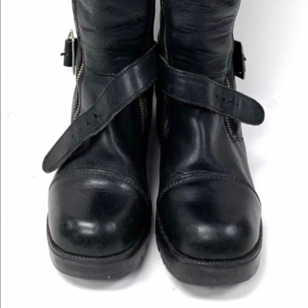 Harley Davidson Black Buckle Boots (Style H 3015)